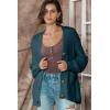 image:imageDokotoo Womens 2026 Fashion Casual Open Front Long Sleeve Chunky Knit Cardigans Sweaters Outerwear CoatsReal Teal