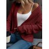 image:imageDokotoo Womens 2026 Fashion Casual Open Front Long Sleeve Chunky Knit Cardigans Sweaters Outerwear CoatsRed
