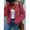 image:imageDokotoo Womens 2026 Fashion Casual Open Front Long Sleeve Chunky Knit Cardigans Sweaters Outerwear CoatsRose Red