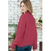 image:imageDokotoo Womens 2026 Fashion Casual Open Front Long Sleeve Chunky Knit Cardigans Sweaters Outerwear CoatsRose Red