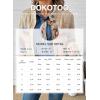 image:imageDokotoo Womens Cardigan Sweaters Long Sleeve Casual Striped Color Block Cable Knit Fall Outfits with PocketsChocolate Brown