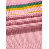 image:imageDokotoo Womens Cardigan Sweaters Long Sleeve Casual Striped Color Block Cable Knit Fall Outfits with PocketsPink