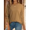 image:imageDokotoo Womens Casual 2026 Wool Hollow Out Fall Winter Sweaters Trendy Lightweight Crochet Pullover TopsCamel