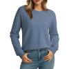 image:imageDokotoo Womens Casual 2026 Wool Hollow Out Fall Winter Sweaters Trendy Lightweight Crochet Pullover TopsDusk Blue
