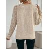 image:imageDokotoo Womens Crochet Sweaters 2025 Winter Casual Lightweight Long Sleeve Hollow Out Sweater TopsApricot