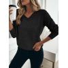 image:imageDokotoo Womens Crochet Sweaters 2025 Winter Casual Lightweight Long Sleeve Hollow Out Sweater TopsBlack