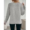 image:imageDokotoo Womens Crochet Sweaters 2025 Winter Casual Lightweight Long Sleeve Hollow Out Sweater TopsLight Grey