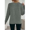 image:imageDokotoo Womens Crochet Sweaters 2025 Winter Casual Lightweight Long Sleeve Hollow Out Sweater TopsMist Green