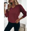 image:imageDokotoo Womens Crochet Sweaters 2025 Winter Casual Lightweight Long Sleeve Hollow Out Sweater TopsVine