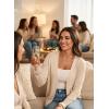 image:imageDokotoo Womens Fall Long Sleeve Lightweight 2025 VNeck Cardigan Button Down Twisted Cable Knit Shrugs SweatersApricot