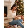 image:imageDokotoo Womens Fall Long Sleeve Lightweight 2025 VNeck Cardigan Button Down Twisted Cable Knit Shrugs SweatersApricot