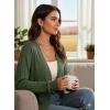 image:imageDokotoo Womens Fall Long Sleeve Lightweight 2025 VNeck Cardigan Button Down Twisted Cable Knit Shrugs SweatersFern Green