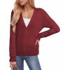 image:imageDokotoo Womens Fall Long Sleeve Lightweight 2025 VNeck Cardigan Button Down Twisted Cable Knit Shrugs SweatersVine