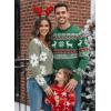 image:imageDokotoo Womens Fall Sweaters 2025 Long Sleeve V Neck Casual Tops Ribbed Knit Comfy Fuzzy Pullover Floral SweaterGreen