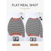 image:imageDokotoo Womens Long Sleeve Sweaters Casual Crewneck Fashion Spring Striped Color Block Shirts High Low Pullover Sweater TopsA Black