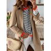 image:imageDokotoo Womens Long Sleeve Sweaters Casual Crewneck Fashion Spring Striped Color Block Shirts High Low Pullover Sweater TopsA Black