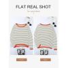 image:imageDokotoo Womens Long Sleeve Sweaters Casual Crewneck Fashion Spring Striped Color Block Shirts High Low Pullover Sweater TopsA Grey 1