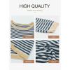 image:imageDokotoo Womens Long Sleeve Sweaters Casual Crewneck Fashion Spring Striped Color Block Shirts High Low Pullover Sweater TopsB Grey 2