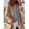 image:imageDokotoo Womens Long Sleeve Sweaters Casual Crewneck Fashion Spring Striped Color Block Shirts High Low Pullover Sweater TopsD Blue