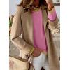 image:imageDokotoo Womens Long Sleeve Sweaters Casual Crewneck Fashion Spring Striped Color Block Shirts High Low Pullover Sweater TopsF Pink