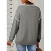 image:imageDokotoo Womens Oversized Cardigan Sweaters Casual Coats Long Sleeve Button Front Stripes Trim Fall OutfitsGray