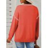 image:imageDokotoo Womens Oversized Cardigan Sweaters Casual Coats Long Sleeve Button Front Stripes Trim Fall OutfitsOrange