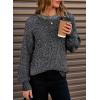 image:imageDokotoo Womens Oversized Cozy Sweaters 2025 Long Sleeve Waffle Knit Casual Chunky Pullover Sweater Winter ClothesBlack