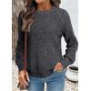image:imageDokotoo Womens Oversized Cozy Sweaters 2025 Long Sleeve Waffle Knit Casual Chunky Pullover Sweater Winter ClothesBlack
