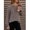 image:imageDokotoo Womens Oversized Cozy Sweaters 2025 Long Sleeve Waffle Knit Casual Chunky Pullover Sweater Winter ClothesDark Brown