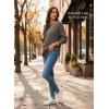 image:imageDokotoo Womens Oversized Cozy Sweaters 2025 Long Sleeve Waffle Knit Casual Chunky Pullover Sweater Winter ClothesDark Brown