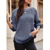 image:imageDokotoo Womens Oversized Cozy Sweaters 2025 Long Sleeve Waffle Knit Casual Chunky Pullover Sweater Winter ClothesNavy Blue