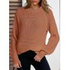 image:imageDokotoo Womens Oversized Cozy Sweaters 2025 Long Sleeve Waffle Knit Casual Chunky Pullover Sweater Winter ClothesOrange