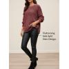 image:imageDokotoo Womens Oversized Cozy Sweaters 2025 Long Sleeve Waffle Knit Casual Chunky Pullover Sweater Winter ClothesRed Dahlia