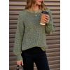 image:imageDokotoo Womens Oversized Cozy Sweaters 2025 Long Sleeve Waffle Knit Casual Chunky Pullover Sweater Winter ClothesVineyard Green