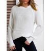 image:imageDokotoo Womens Oversized Cozy Sweaters 2025 Long Sleeve Waffle Knit Casual Chunky Pullover Sweater Winter ClothesWhite
