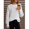 image:imageDokotoo Womens Oversized Cozy Sweaters 2025 Long Sleeve Waffle Knit Casual Chunky Pullover Sweater Winter ClothesWhite