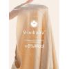 image:imageDokotoo Womens Short Puff Sleeve Knit Tops 2025 Round Neck Hollow Out Tops Cozy Sweaters for WomenApricot