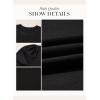 image:imageDokotoo Womens Short Puff Sleeve Knit Tops 2025 Round Neck Hollow Out Tops Cozy Sweaters for WomenBlack