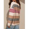 image:imageDokotoo Womens Striped Casual Sweaters 2025 Fall Trendy Loose Fit Knit Pullover TopsBeige