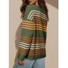 image:imageDokotoo Womens Striped Casual Sweaters 2025 Fall Trendy Loose Fit Knit Pullover TopsVineyard Green