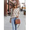 image:imageDokotoo Womens Sweaters 2025 Long Sleeve Crewneck Casual Tops Lightweight Wool Pullover Jumper ShirtsApricot