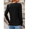 image:imageDokotoo Womens Sweaters 2025 Long Sleeve Crewneck Casual Tops Lightweight Wool Pullover Jumper ShirtsBlack