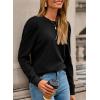image:imageDokotoo Womens Sweaters 2025 Long Sleeve Crewneck Casual Tops Lightweight Wool Pullover Jumper ShirtsBlack