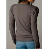 image:imageDokotoo Womens Sweaters 2025 Long Sleeve Crewneck Casual Tops Lightweight Wool Pullover Jumper ShirtsDark Gray