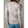 image:imageDokotoo Womens Sweaters 2025 Long Sleeve Crewneck Casual Tops Lightweight Wool Pullover Jumper ShirtsGray