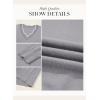 image:imageDokotoo Womens Sweaters Casual V Neck Long Sleeve Lightweight Sweaters Loose Solid Tops Pullover SweaterGrey