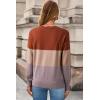 image:imageDokotoo Womens Sweaters Casual V Neck Long Sleeve Lightweight Sweaters Loose Solid Tops Pullover SweaterKhaki Stripe