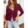image:imageDokotoo Womens Wool Blend Lightweight Spring Business Casual Cardigan Sweaters TopsBurgundy