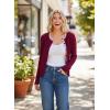 image:imageDokotoo Womens Wool Blend Lightweight Spring Business Casual Cardigan Sweaters TopsBurgundy