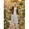 image:imageDokotoo Womens Wool Blend Lightweight Spring Business Casual Cardigan Sweaters TopsChocolate Brown